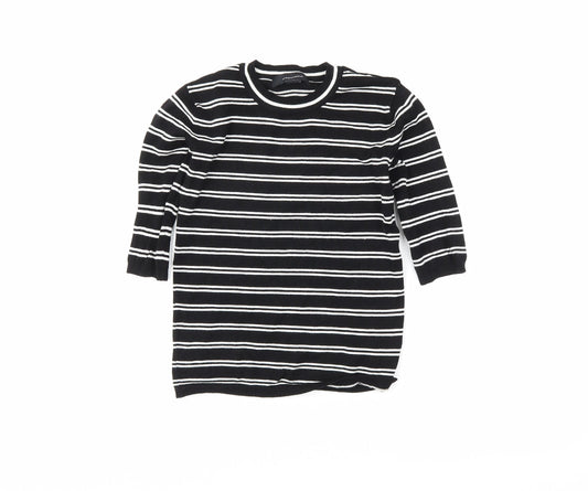Atmosphere Womens Black Striped  Tunic T-Shirt Size 6