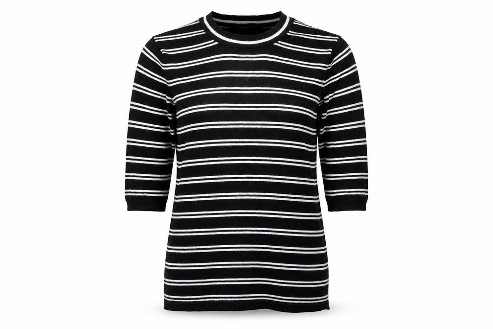 Atmosphere Womens Black Striped  Tunic T-Shirt Size 6