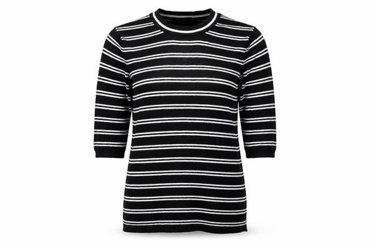 Atmosphere Womens Black Striped  Tunic T-Shirt Size 6