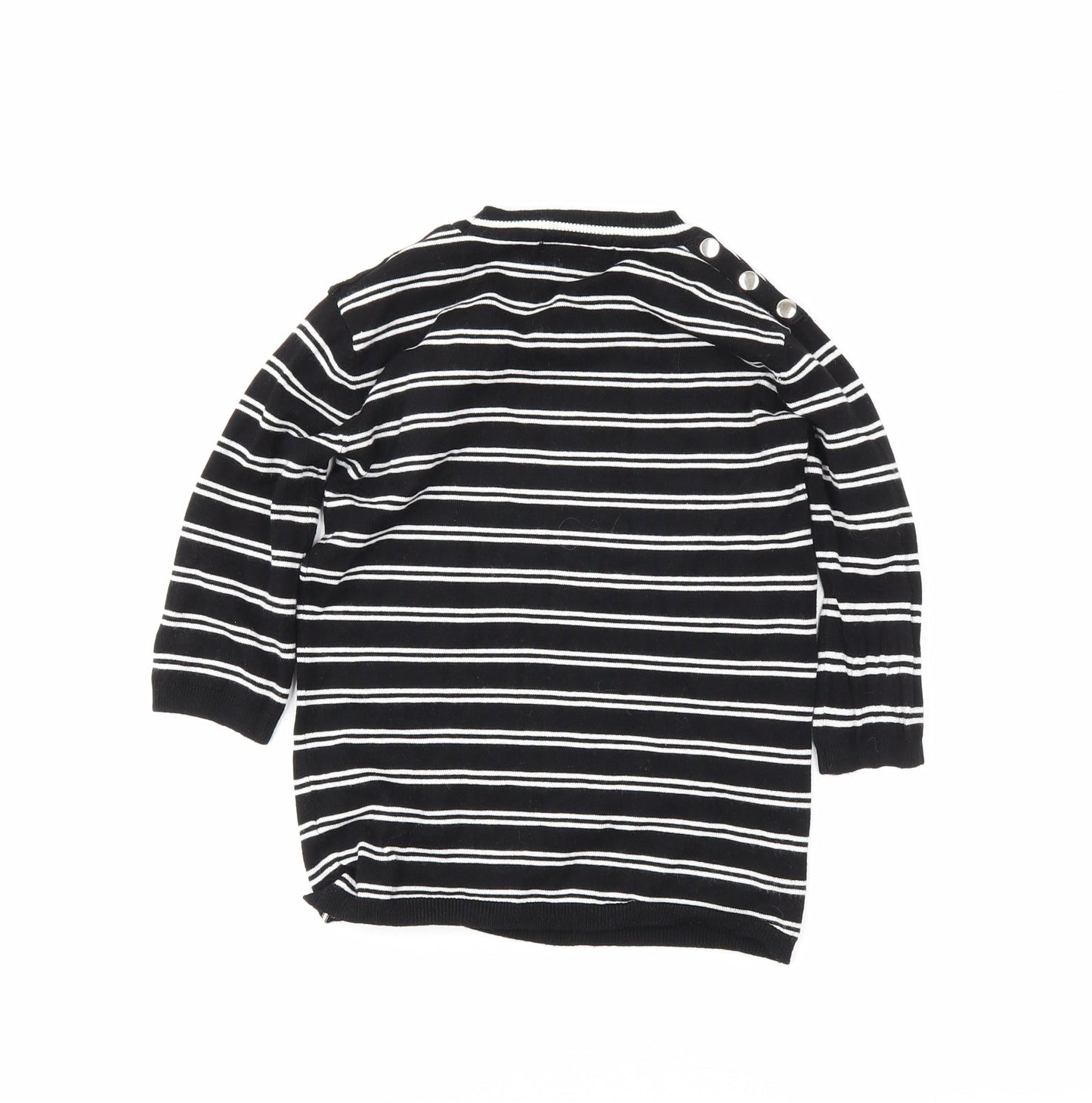 Atmosphere Womens Black Striped  Tunic T-Shirt Size 6