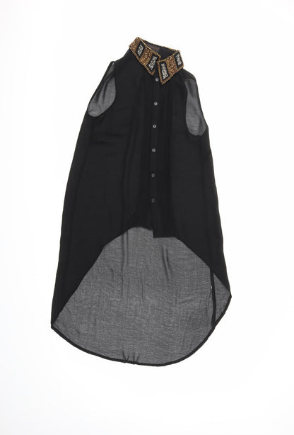 Preloved Atmosphere Womens Black   Basic Button-Up Size 6 - Front
