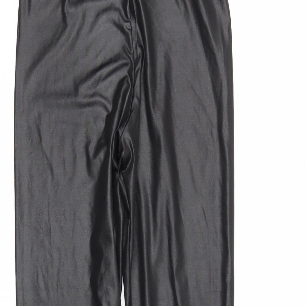 Boohoo Womens Black   Pedal Pusher Leggings Size 8 L26 in