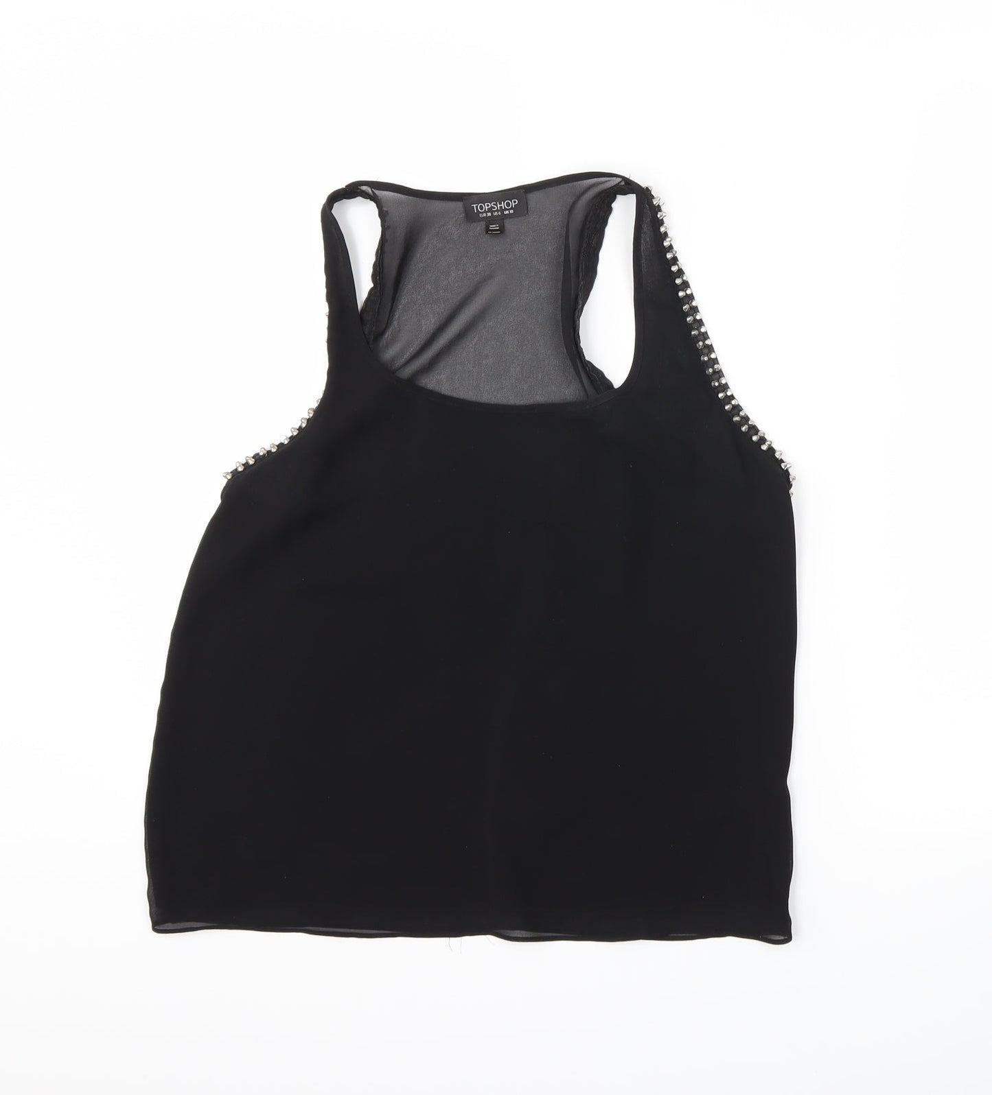 Topshop Womens Black   Basic Tank Size 10