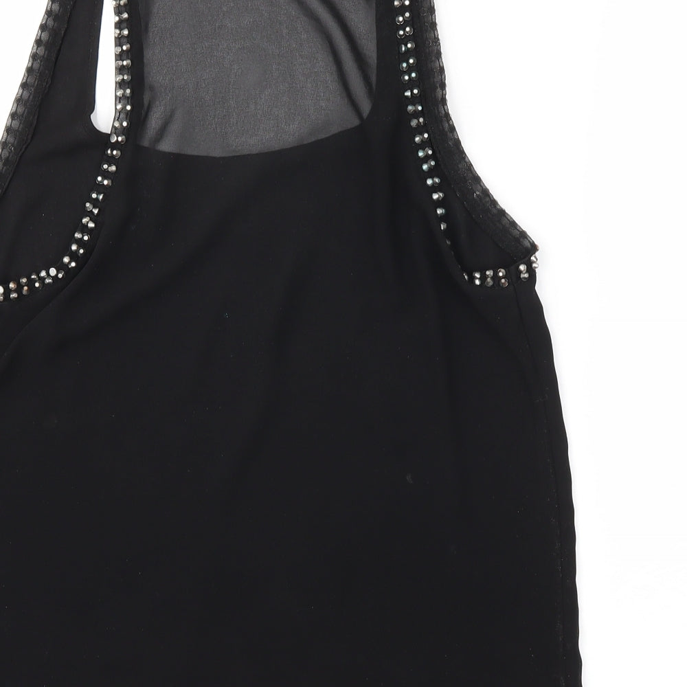 Topshop Womens Black   Basic Tank Size 10