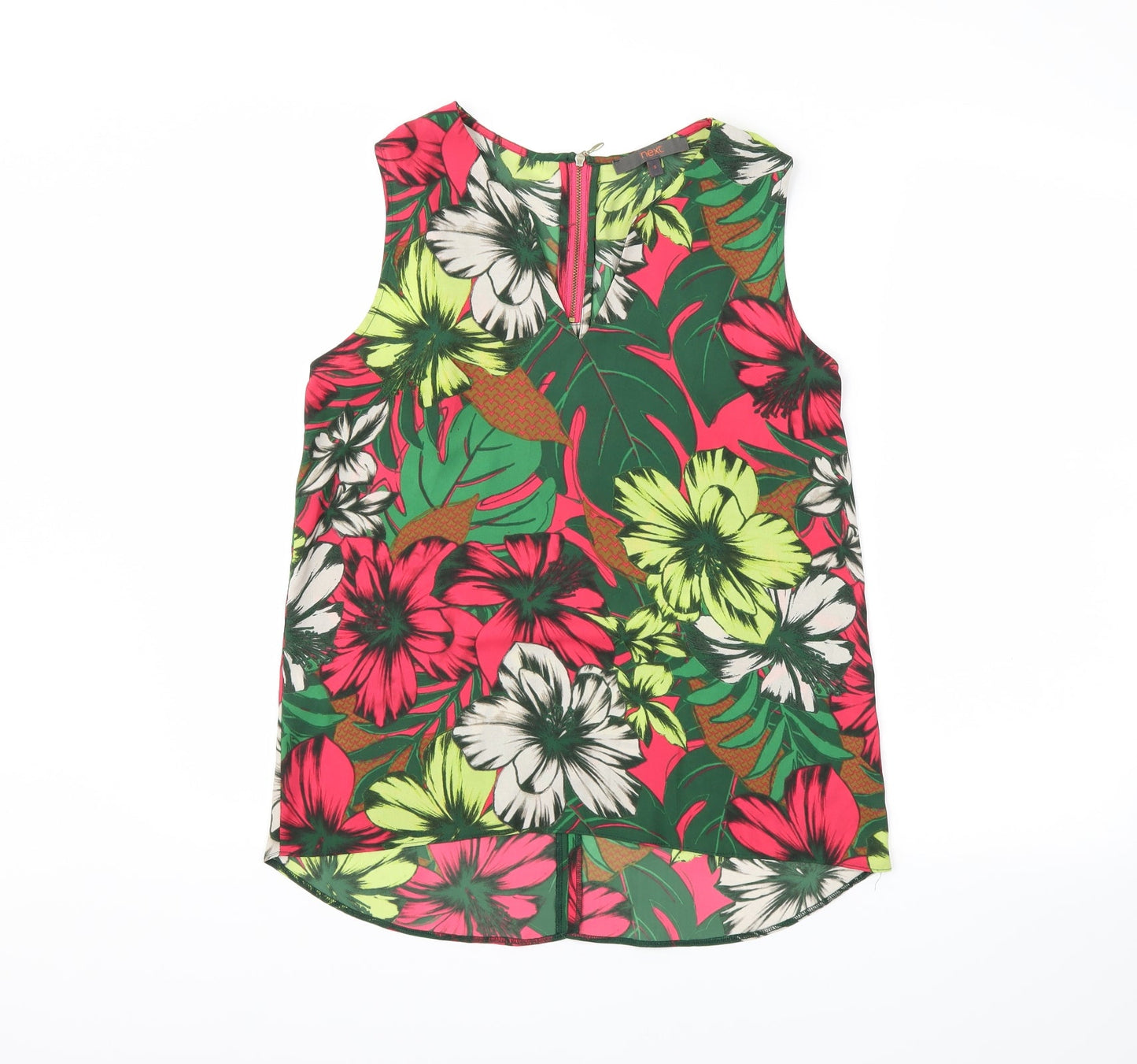 NEXT Womens Green Floral  Basic Blouse Size 8