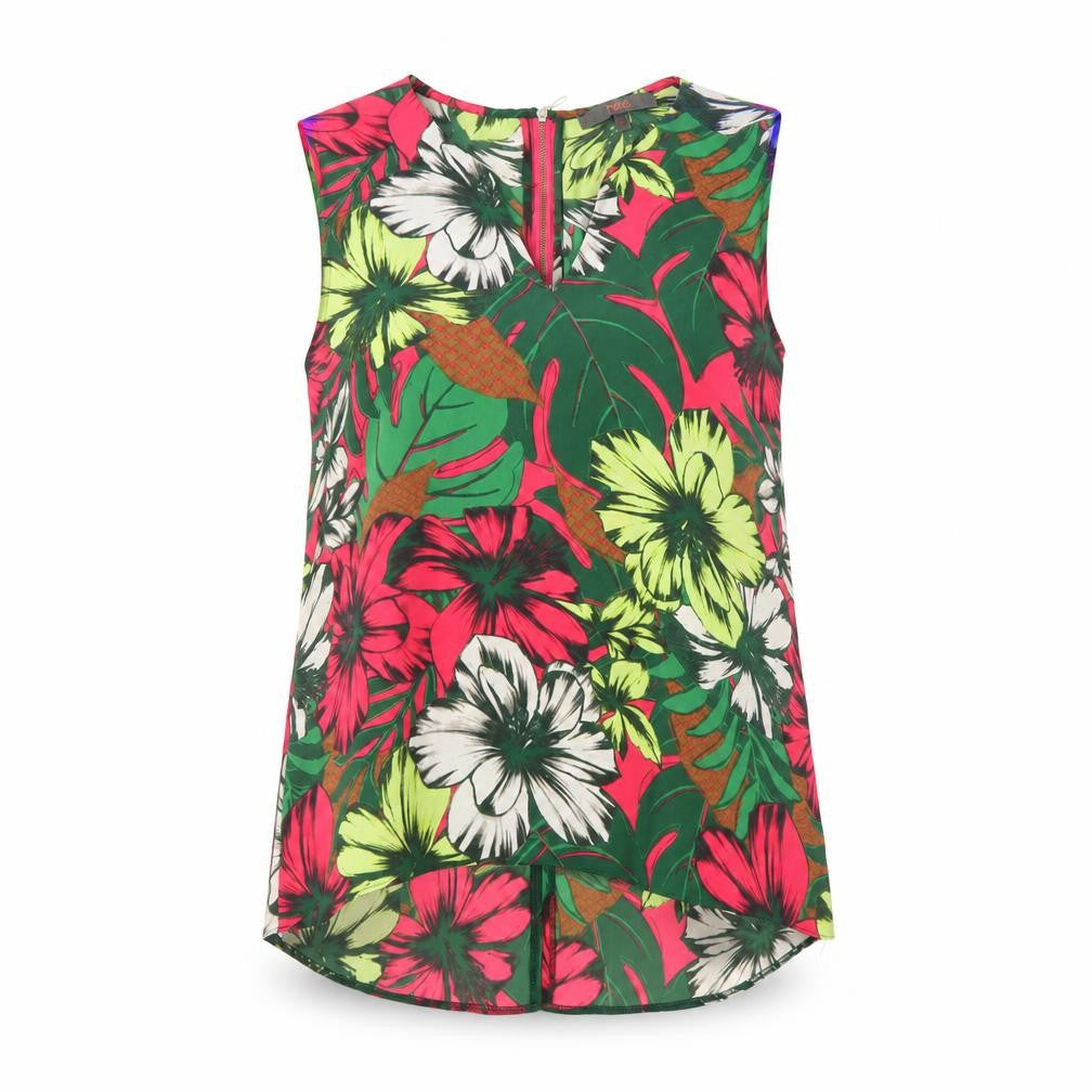 NEXT Womens Green Floral  Basic Blouse Size 8
