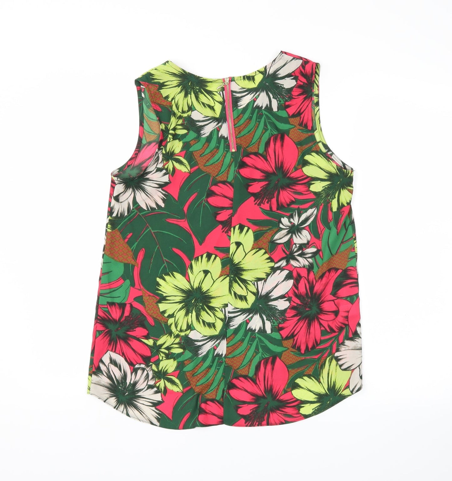 NEXT Womens Green Floral  Basic Blouse Size 8