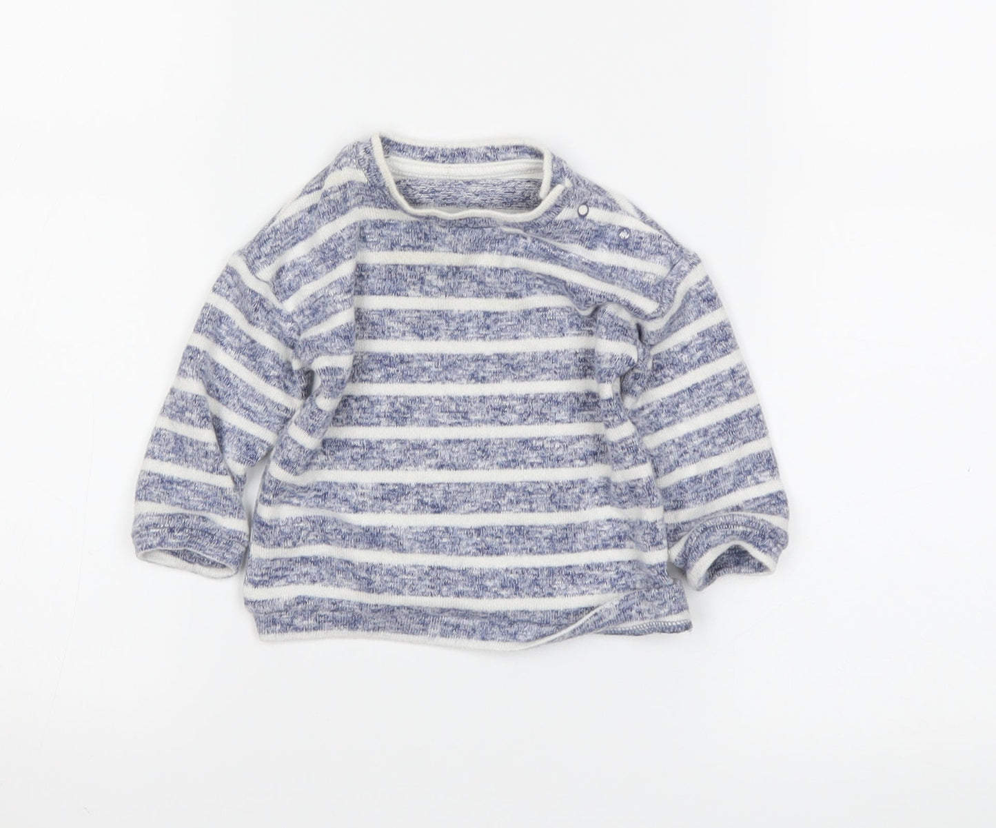 George Boys Blue Striped  Pullover Jumper Size 3-6 Months