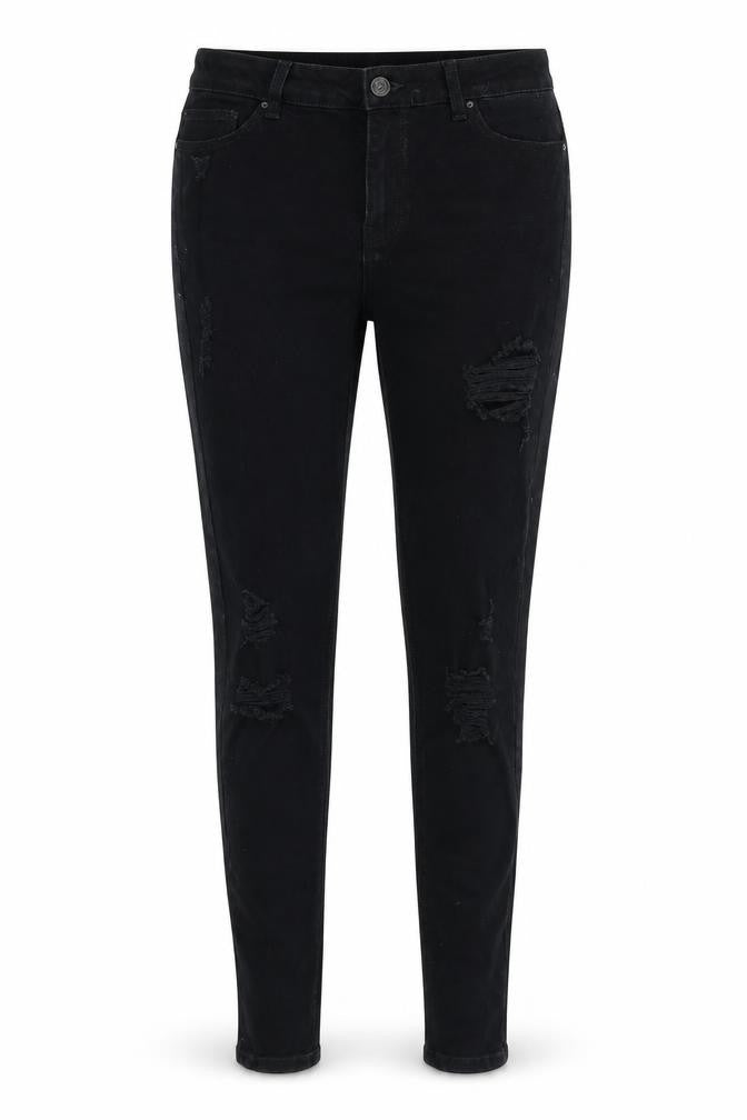 V Womens Black  Denim Skinny Jeans Size 14 L28 in