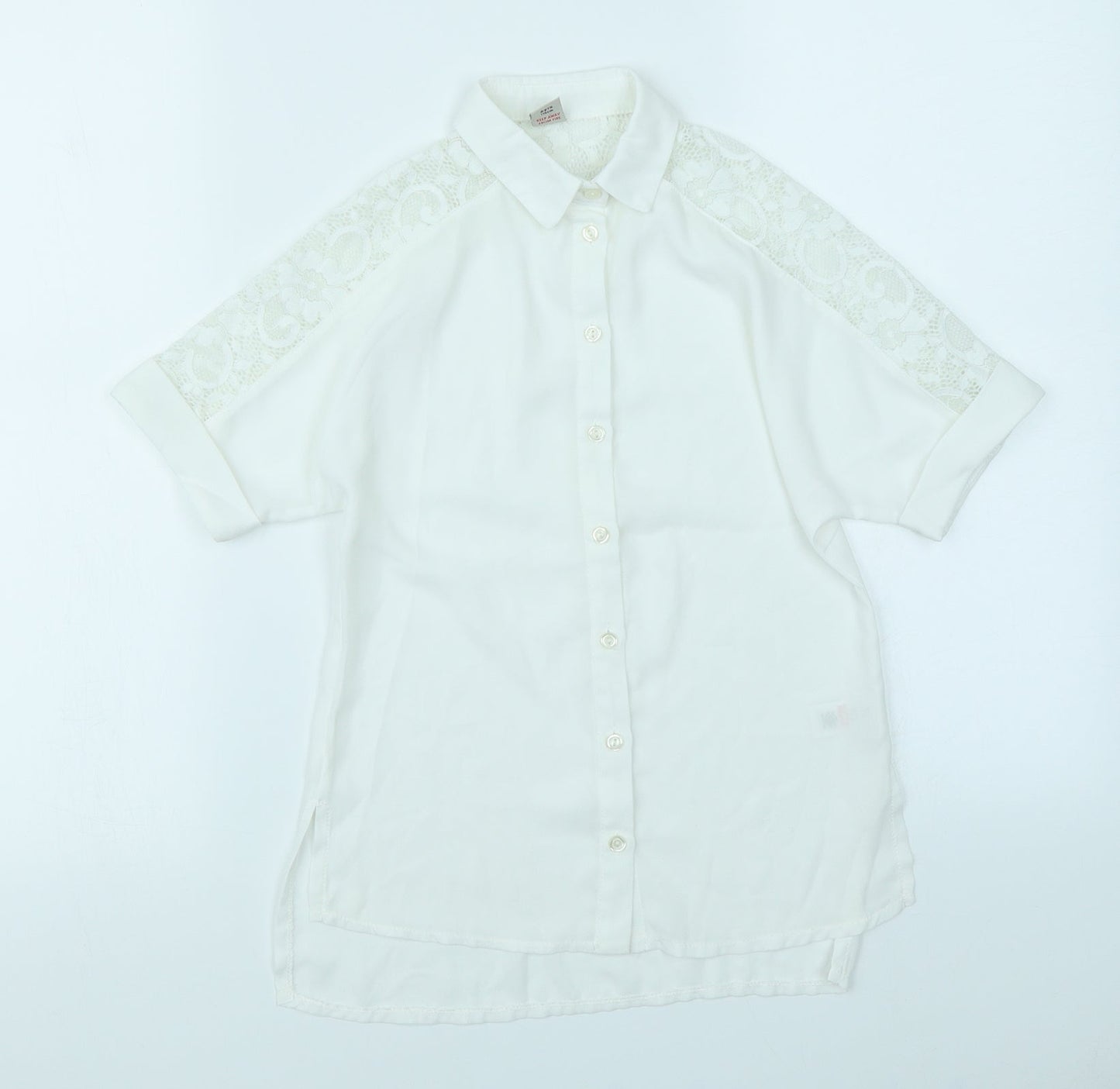 TU Girls White   Basic Blouse Size 6 Years