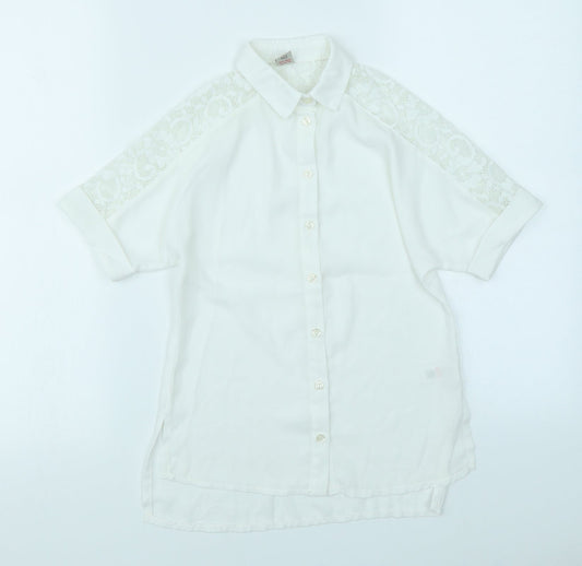 TU Girls White   Basic Blouse Size 6 Years