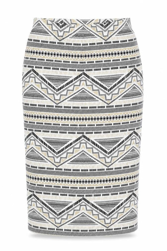 Atmosphere Womens Gold Geometric  Straight & Pencil Skirt Size 6