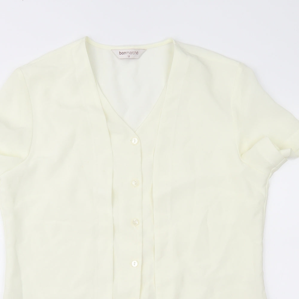 Bonmarché Womens Ivory   Basic Blouse Size 12