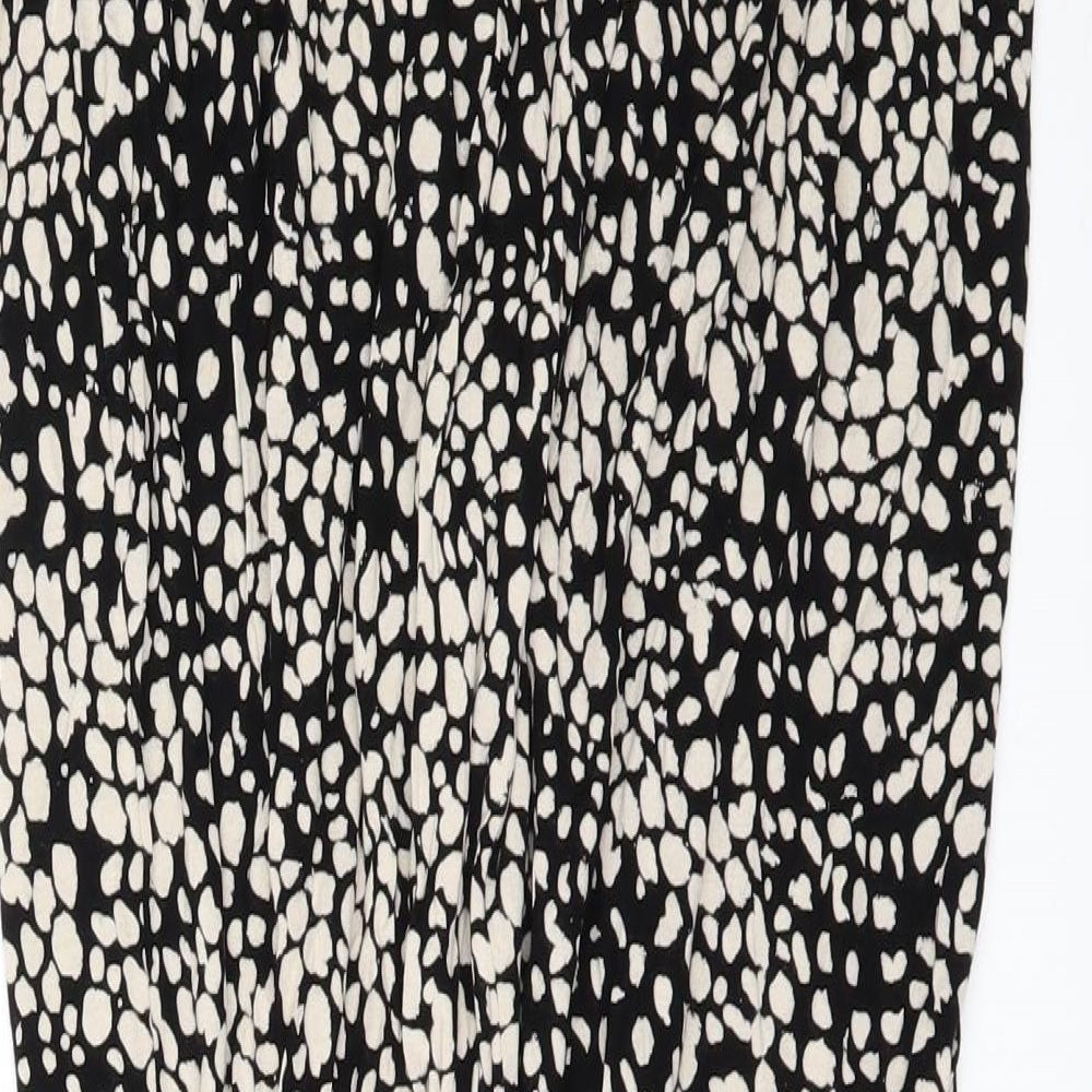 H&M Womens Beige Animal Print  Trousers  Size S L24 in