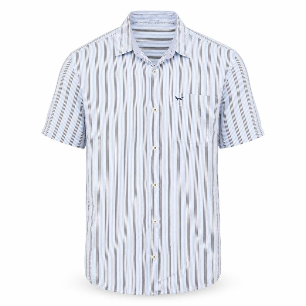 Wolsey Mens Black Striped   Button-Up Size L