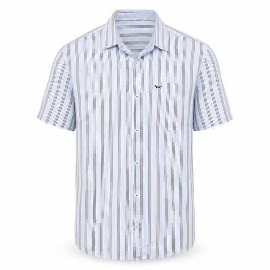 Wolsey Mens Black Striped   Button-Up Size L