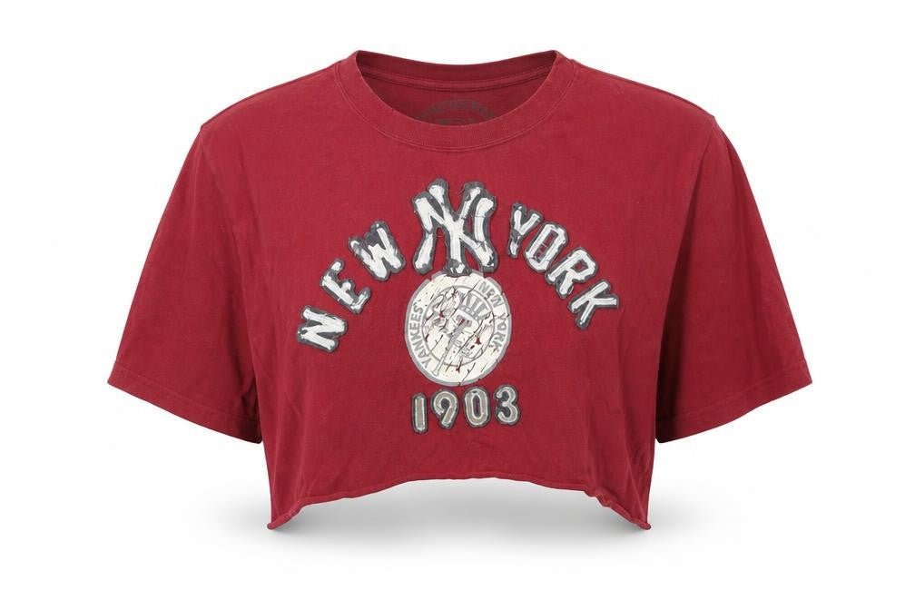 Major League Baseball Womens Red   Cropped T-Shirt Size XL  - Customised Cropped