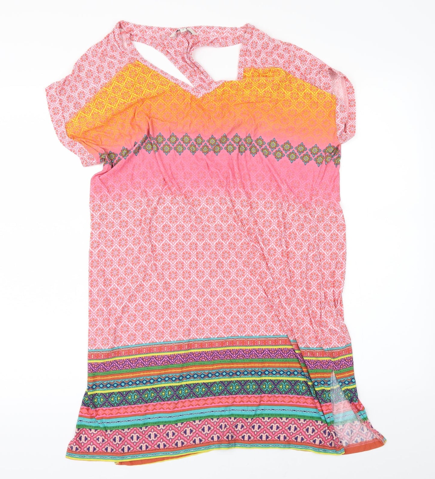 NEXT Womens Multicoloured Geometric  Tunic T-Shirt Size 10