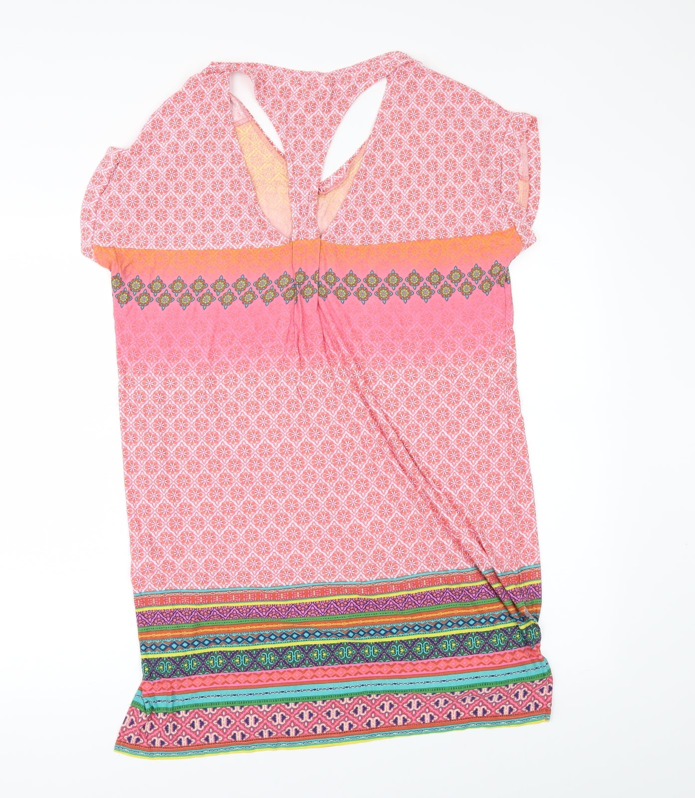 NEXT Womens Multicoloured Geometric  Tunic T-Shirt Size 10