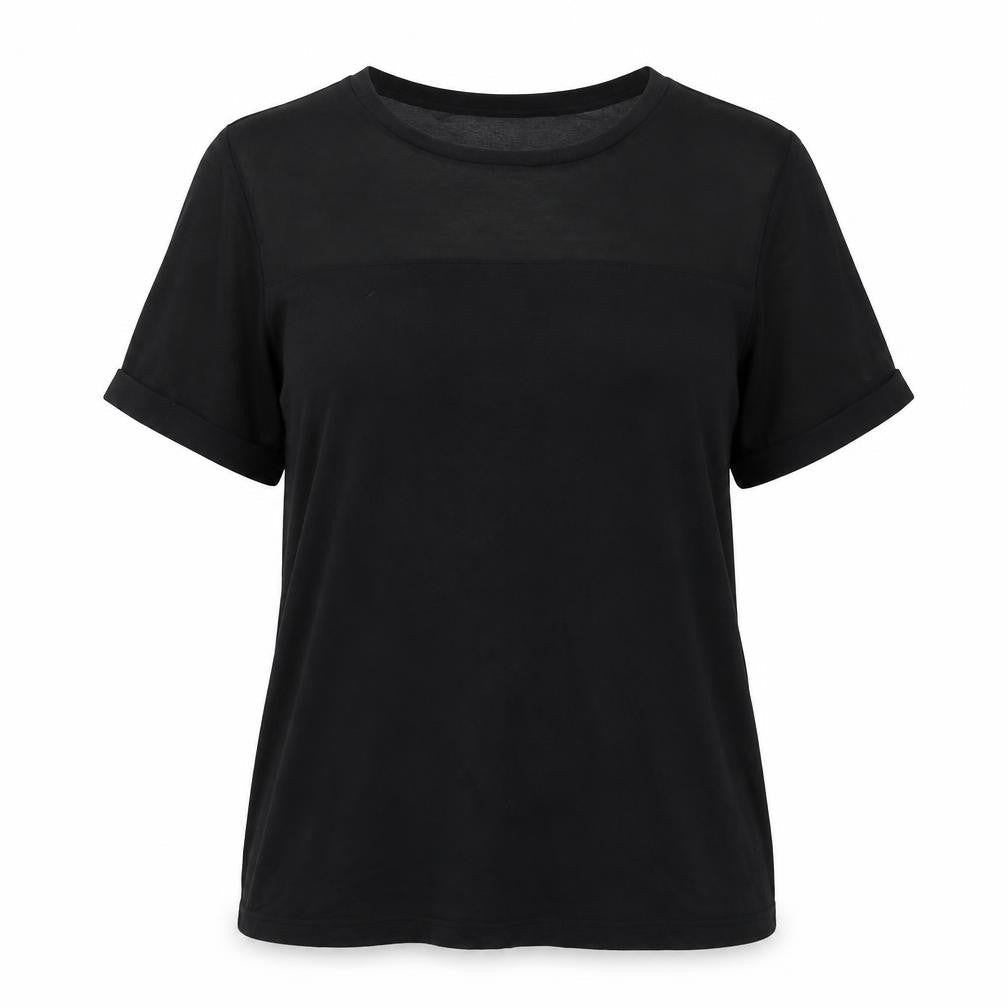 Warehouse Womens Black   Basic Blouse Size 12  - sheer detail