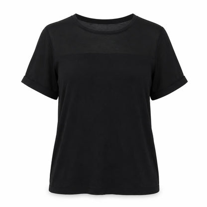 Warehouse Womens Black   Basic Blouse Size 12  - sheer detail