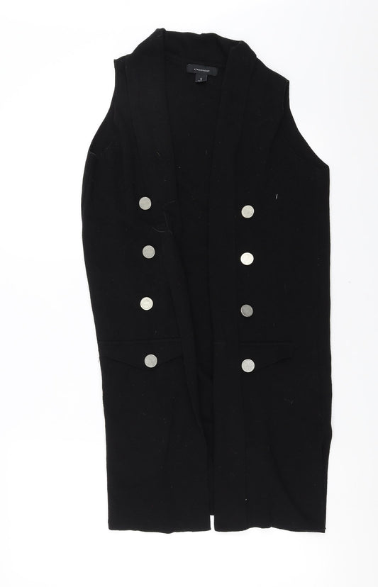 Primark Womens Black   Cardigan Jumper Size S  - Button Detail