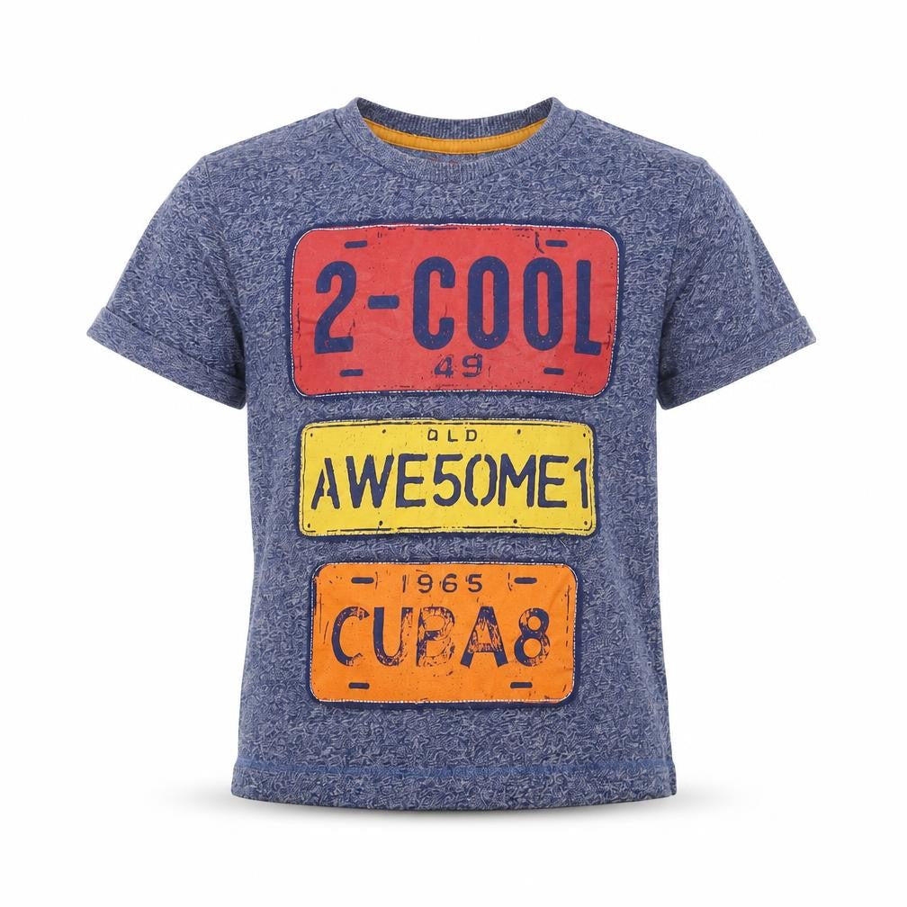 Preworn Boys Blue   Basic T-Shirt Size 4-5 Years  - cool awesome