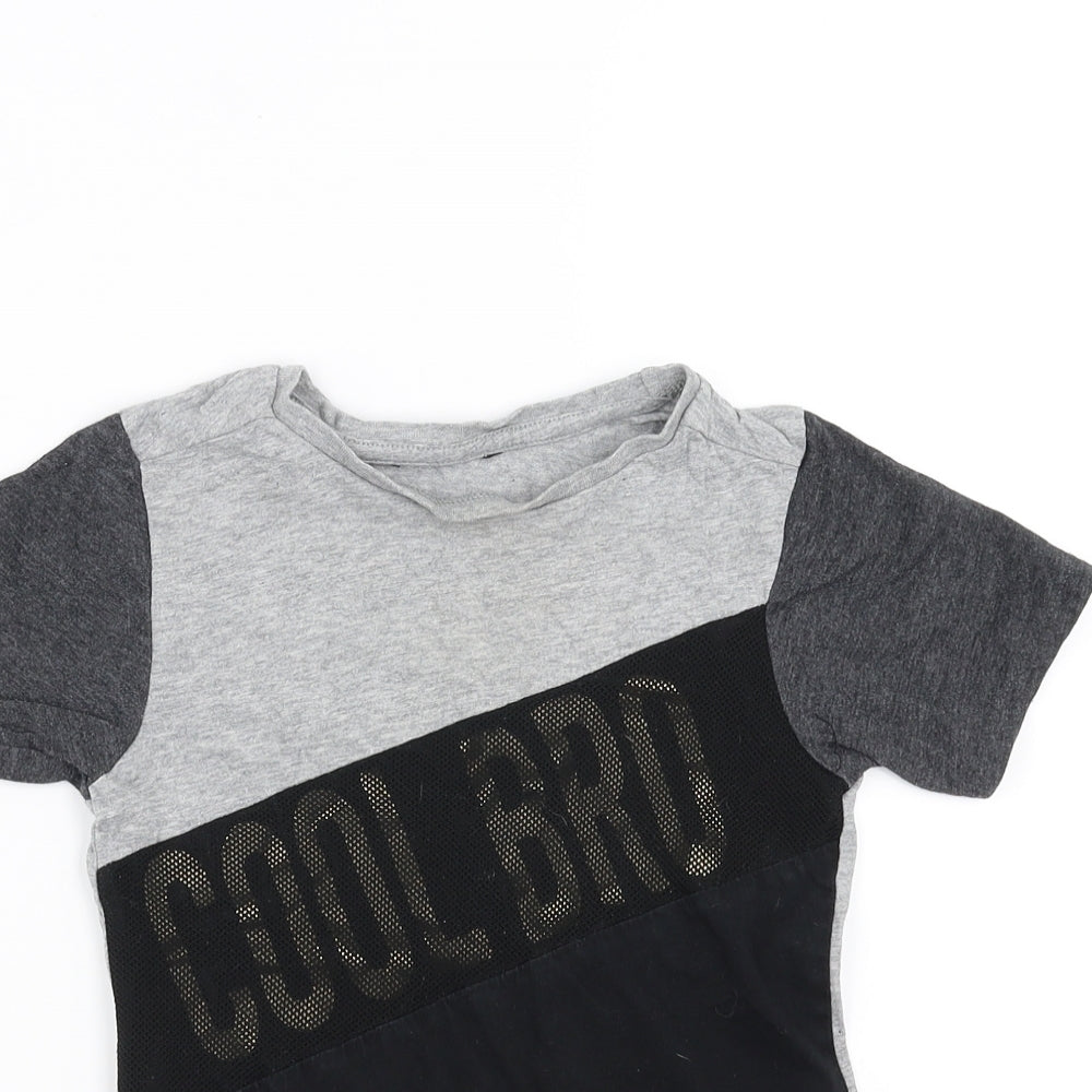 George Boys Grey   Basic T-Shirt Size 4-5 Years  - cool bro