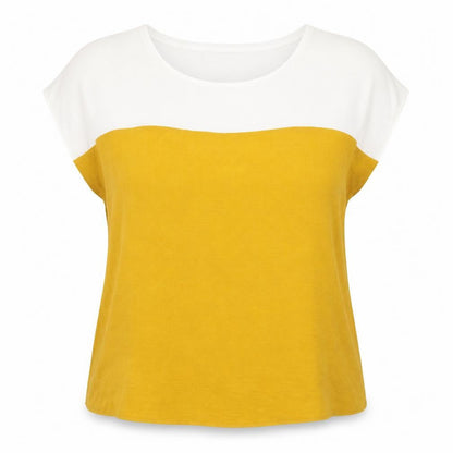 Nutmeg Womens Yellow   Basic Blouse Size 16