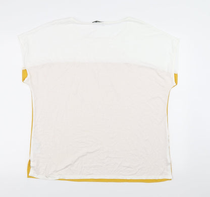 Nutmeg Womens Yellow   Basic Blouse Size 16