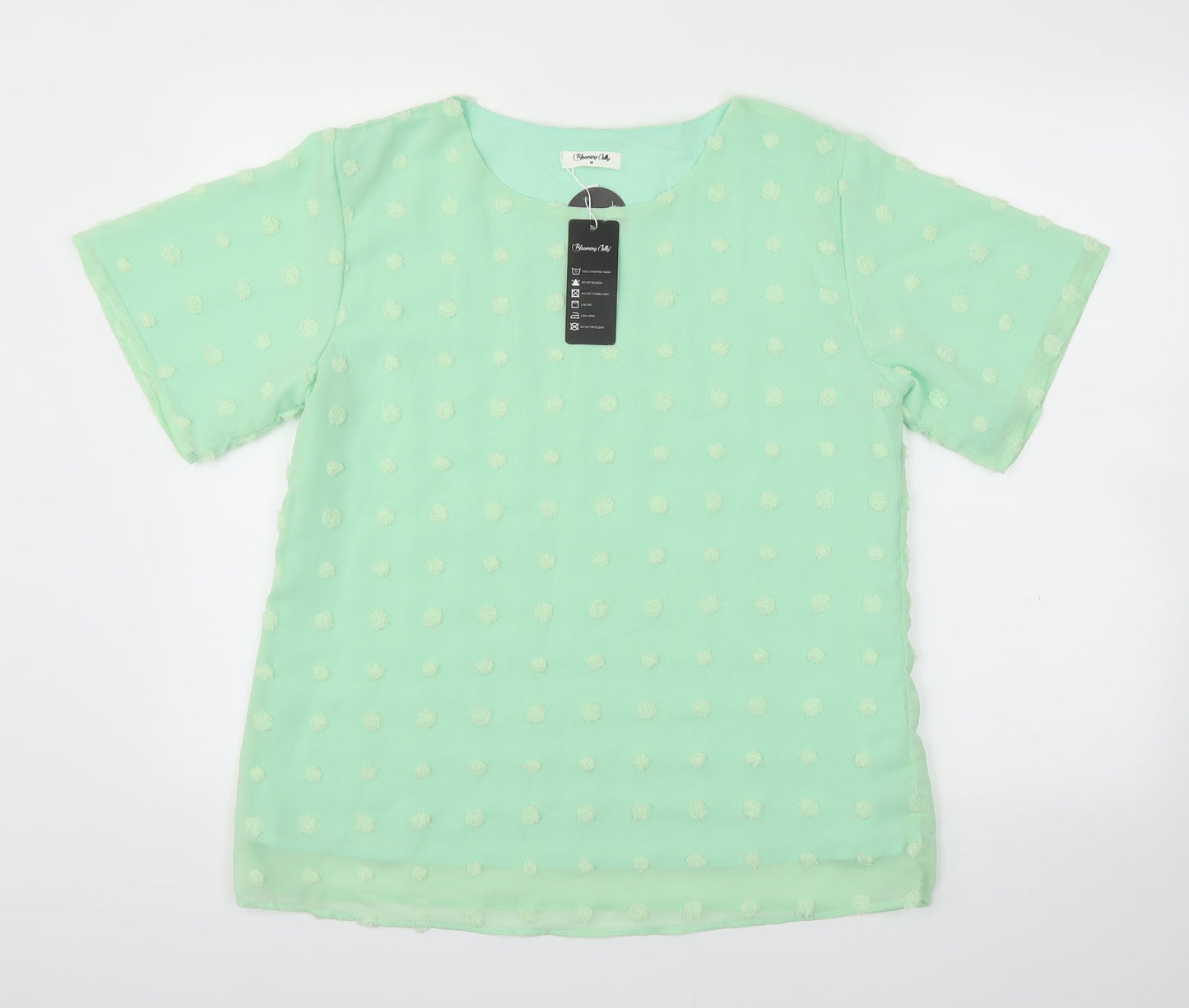Blooming Jelly Womens Green   Basic Blouse Size M
