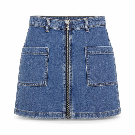 Topshop Womens Blue   A-Line Skirt Size 8