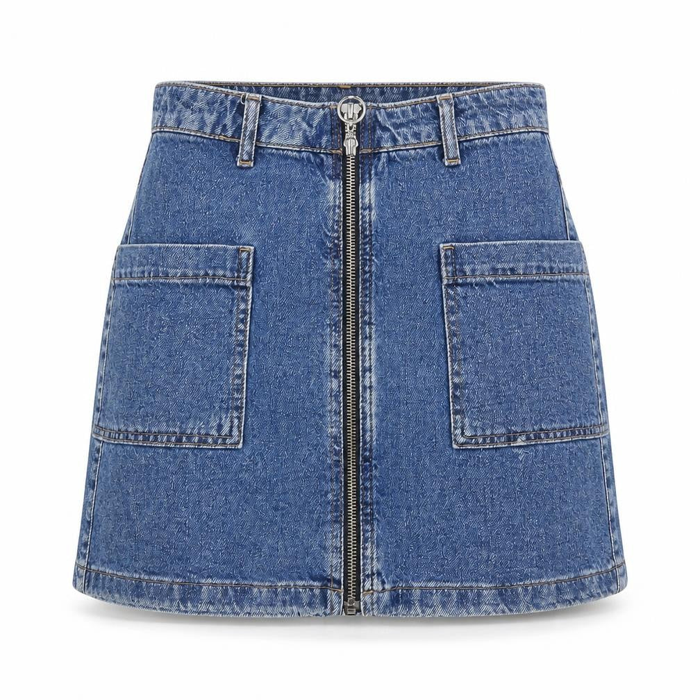 Topshop Womens Blue   A-Line Skirt Size 8