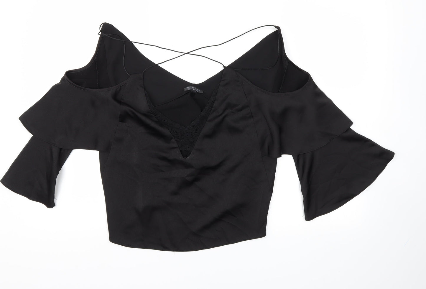 Topshop Womens Black   Basic T-Shirt Size 10