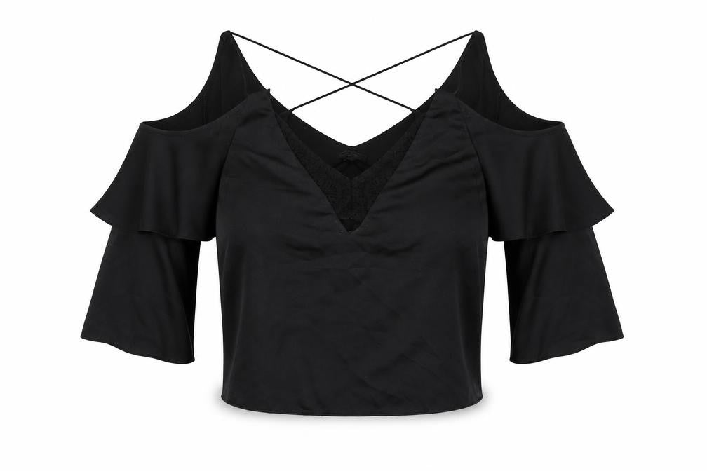Topshop Womens Black   Basic T-Shirt Size 10