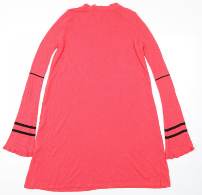 Back view of ASOS women’s red fit & flare, size UK 8