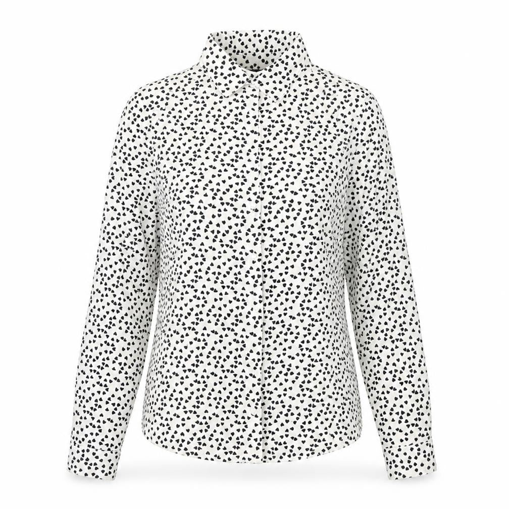 Brave Soul Womens White Polka Dot  Basic Blouse Size XS