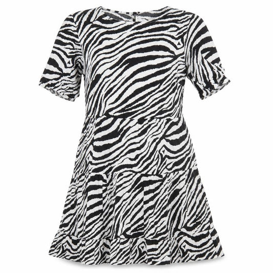 Select Womens Black Animal Print  Fit & Flare  Size 6