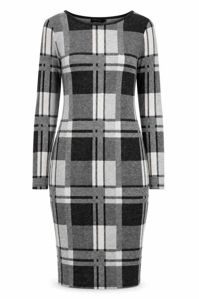 River Island Womens Grey Check  A-Line  Size 8