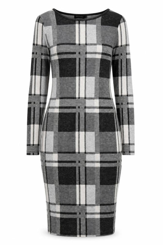 River Island Womens Grey Check  A-Line  Size 8