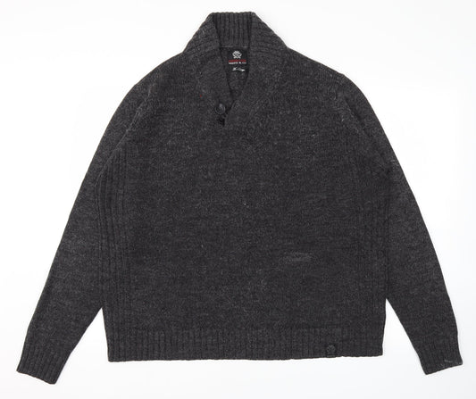 Ambrose Mens Grey   Pullover Hoodie Size L