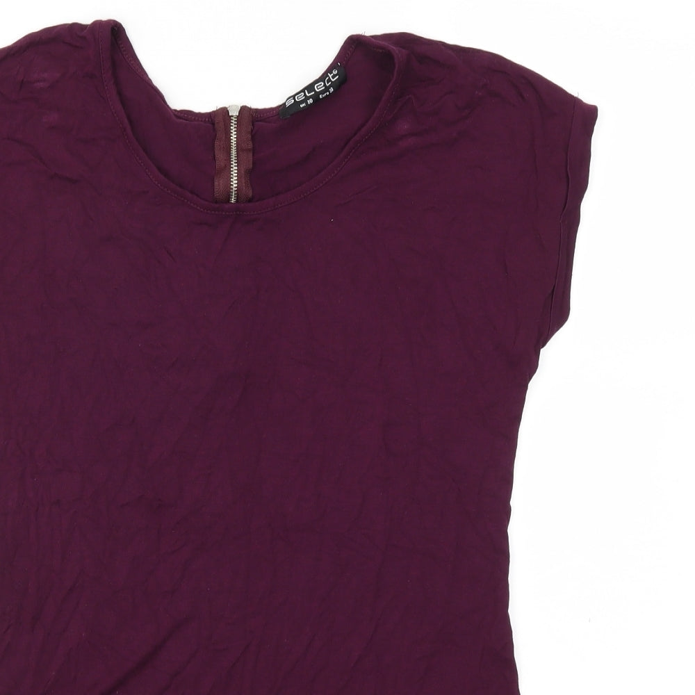 Select Womens Purple   Basic T-Shirt Size 10