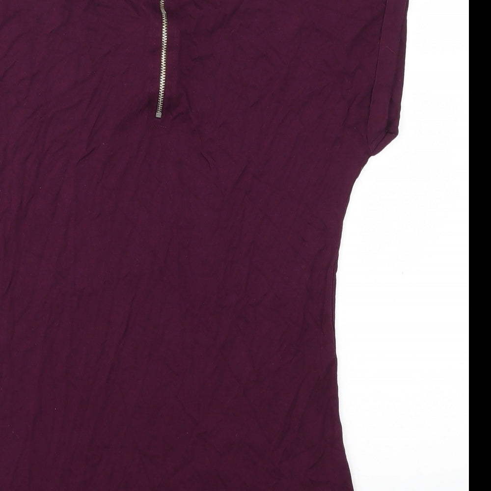 Select Womens Purple   Basic T-Shirt Size 10