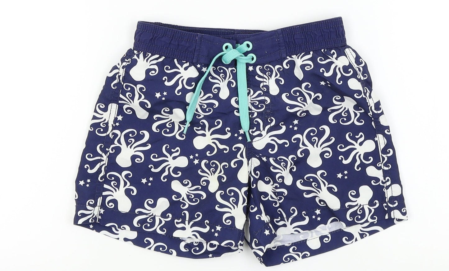 HEMA Boys Blue Colourblock  Bermuda Shorts Size 2 Years