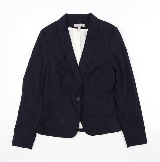 H&M Womens Blue   Gilet Jacket Size 8