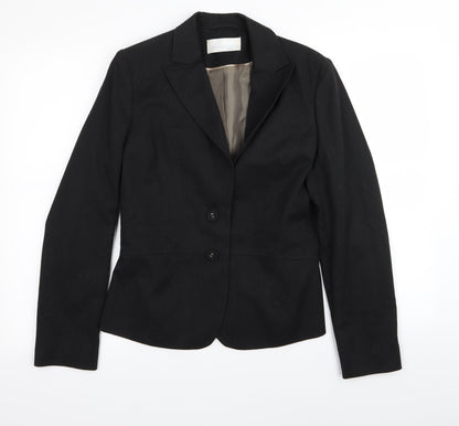 Preloved AMARANTO Womens Black   Jacket Blazer Size 10 - Front