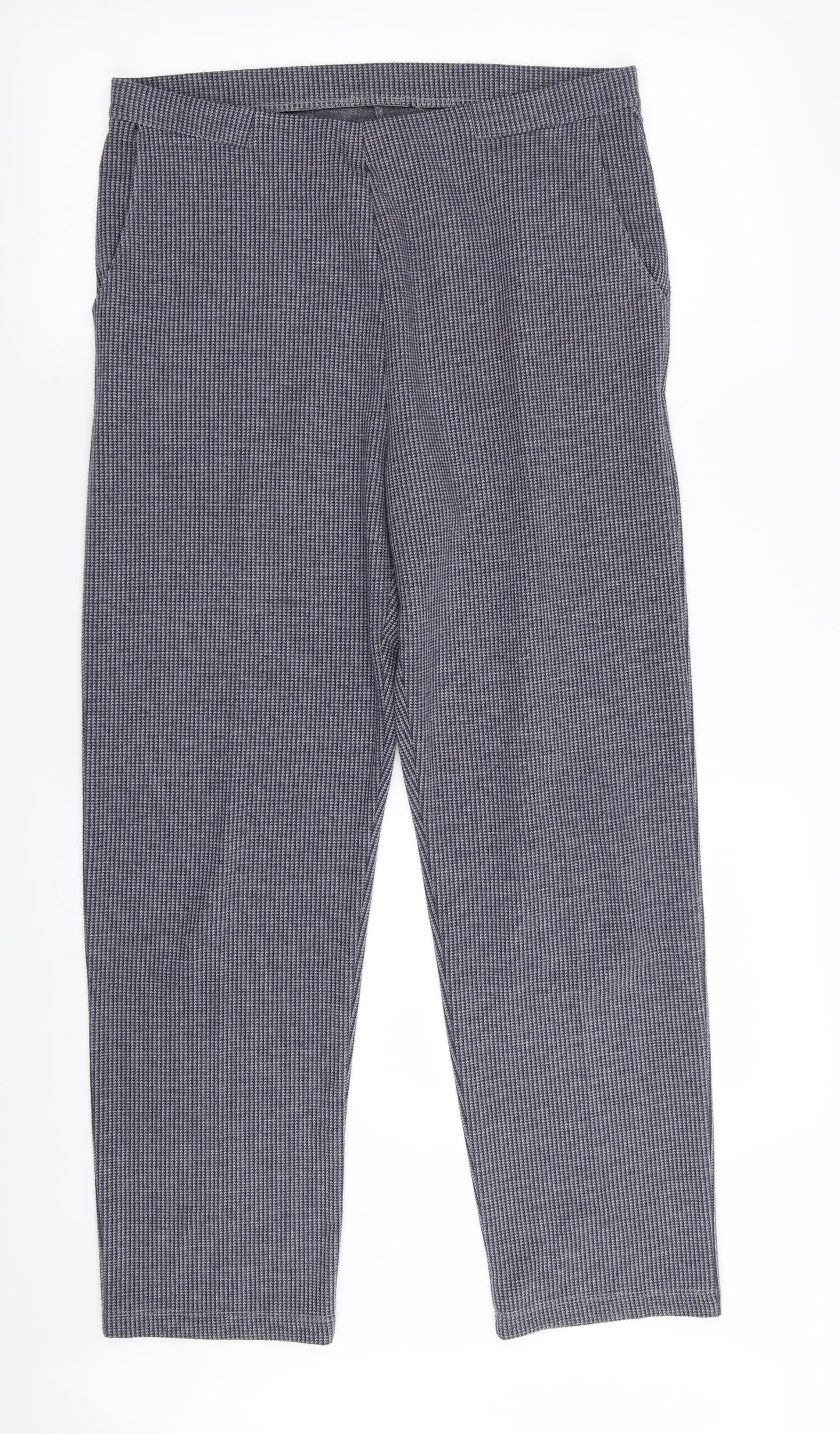 Preworn Womens Blue Houndstooth  Trousers  Size 30 in L27 in