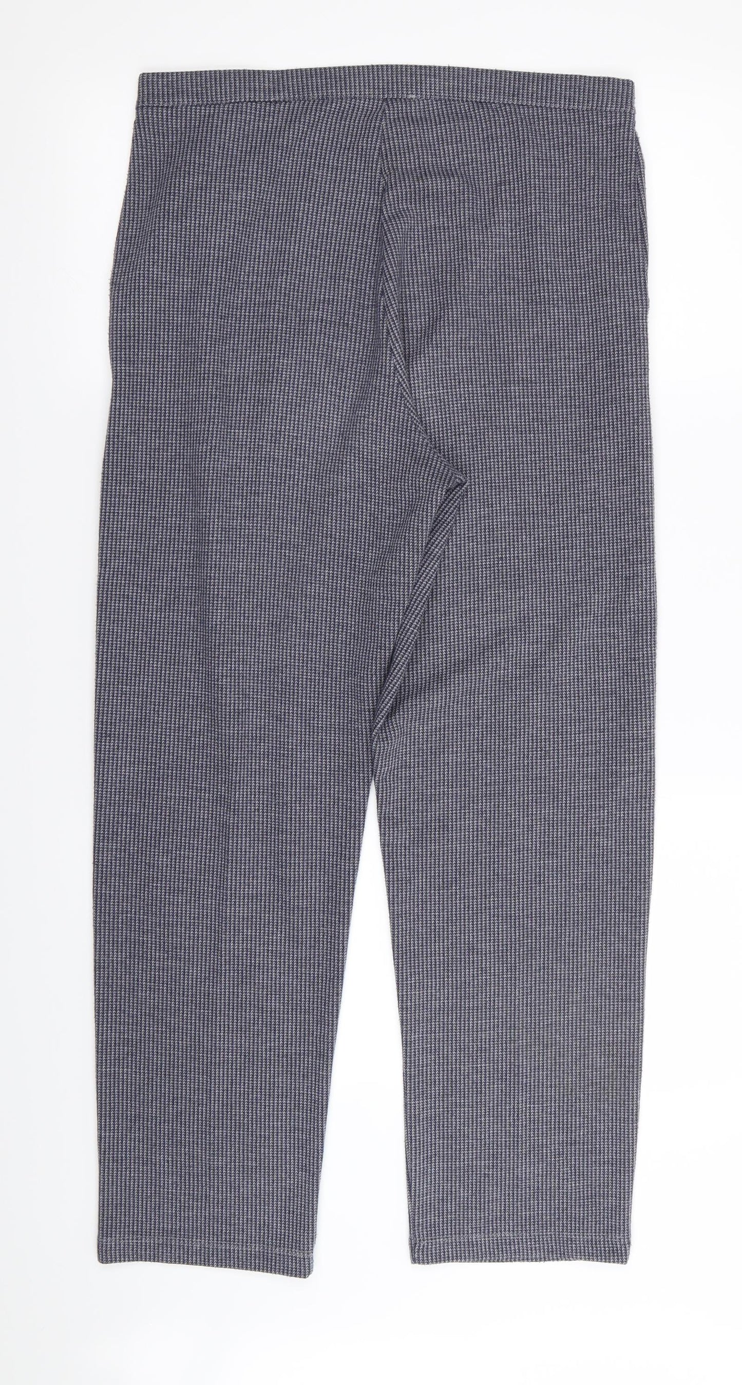 Preworn Womens Blue Houndstooth  Trousers  Size 30 in L27 in