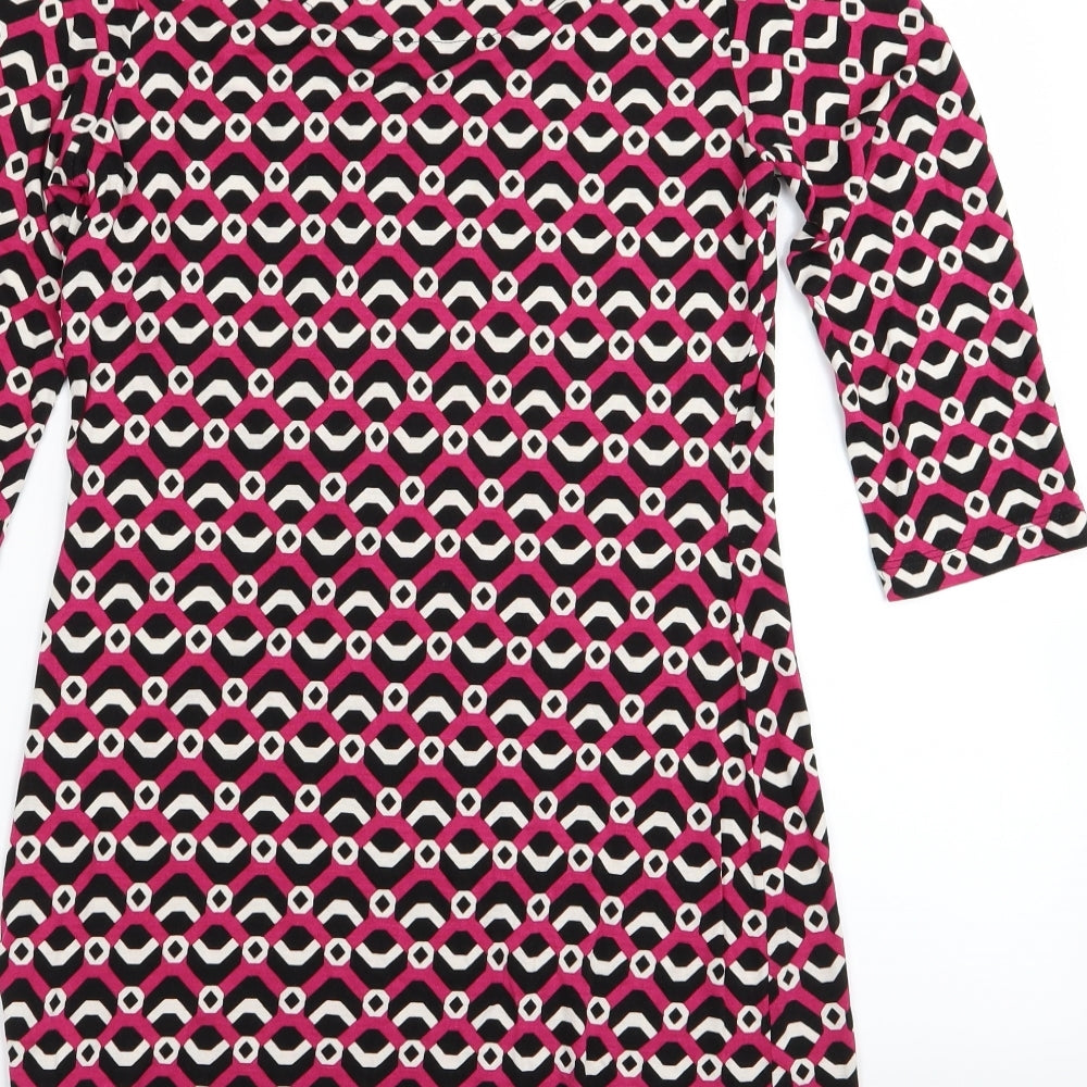 NEXT Womens Pink Geometric  T-Shirt Dress  Size 12