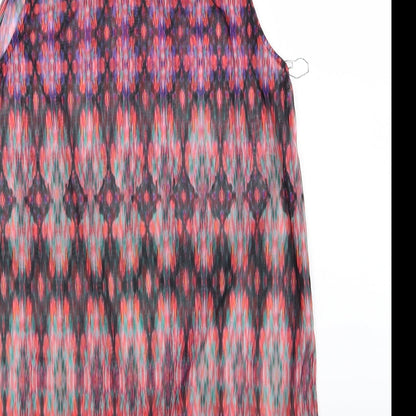 Primark Womens Multicoloured Geometric Rayon Basic Blouse Size 10